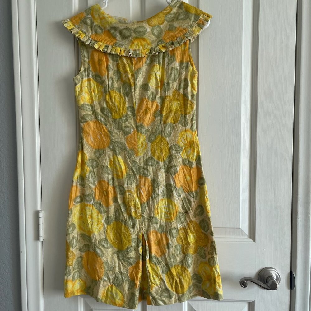 VINTAGE Citrus Fruits Tea Dress